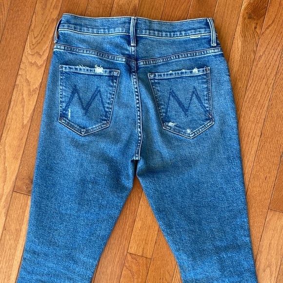 MOTHER THE INSIDER ANKLE DOOM AND BLOOM HI RISE ANKLE FLARE BOOTCUT STRETCH JEAN - Picture 6 of 16